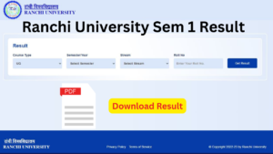 Ranchi University Sem 1 Result