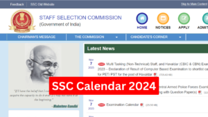 SSC Calendar 2024
